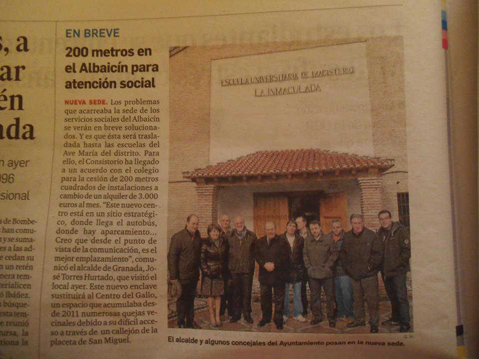 Alcalde y PP visitan el futuro local de Servicios Sociales en la antigua Escuela de Magisterio del Ave María, alquilada por 3.000 euros al mes.