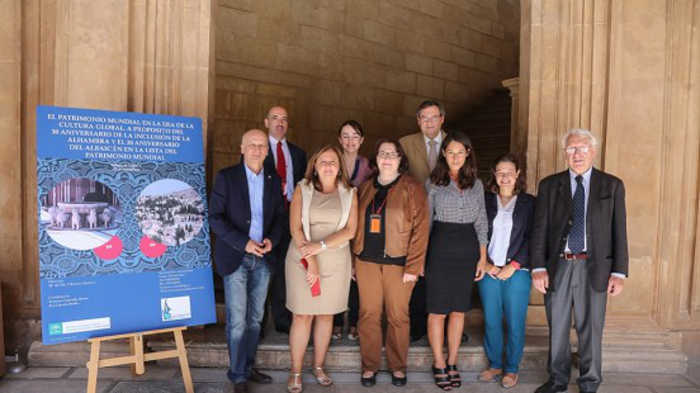 Inauguración del curso dedicado a la conmemoración del 30 aniversario de la declaración de la Alhambra y Generalife como Patrimonio Mundial y el 20º del Albaicín. Foto: aG.