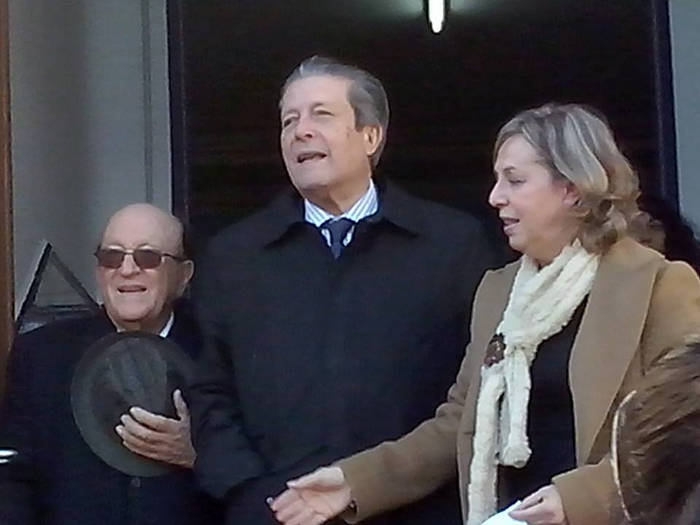 Miguel Carrascosa, Federico Mayor Zaragoza y la actual directora Isabel López  (Foto de Margarita Marín)
