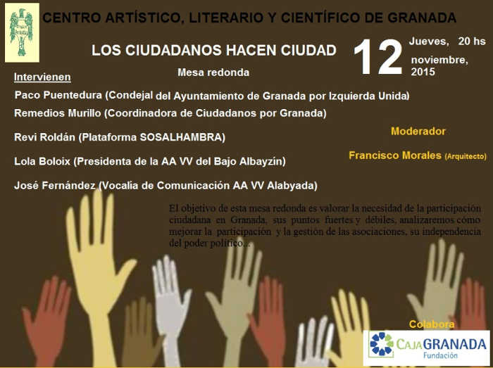cartel debate Ciudaddanos hacen ciudad 2015