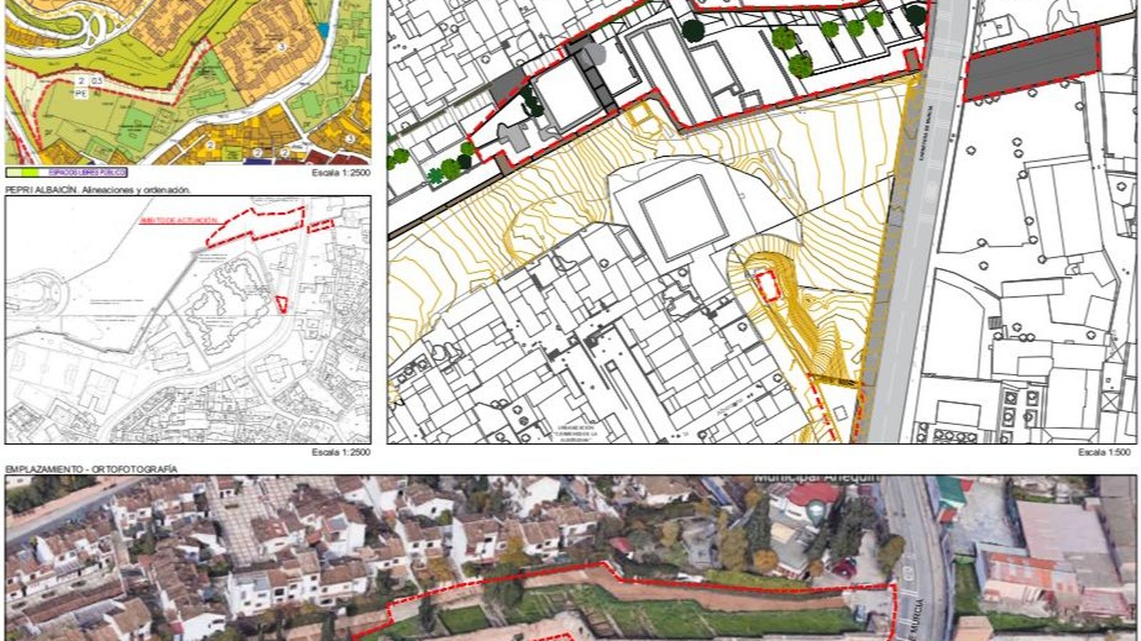 Plano con la zona de actuación. Plano con la zona de actuación.