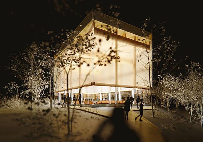 Pabellón desmontable para recuperar la memoria sonora de edificios como el Museo Meersman.